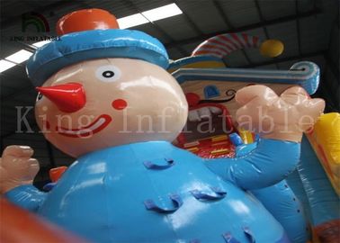 Kolorowe Clown 0.55mm PVC Nadmuchiwane Komercyjne Domy Odbijane Ze Zjeżdżalnią Dla Dzieci