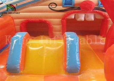 Kolorowe Clown 0.55mm PVC Nadmuchiwane Komercyjne Domy Odbijane Ze Zjeżdżalnią Dla Dzieci