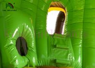 Green Jungle Disco Theme Blow Up Bouncy Castle Z Slide Amazing Drukowanie dla dzieci