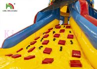 PCV Kolorowe wysadzane karuzela Dry Slide Tower Slide z ścianą wspinaczkową dla dzieci