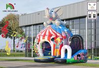 Kolorowy cyrk disco nadmuchiwany skoki zamek ze zjeżdżalnią Clown / zwierzęta