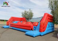 Bezołowiowe czerwone lub niebieskie nadmuchiwane gry sportowe / Blow Up Obstacle Course i Slide