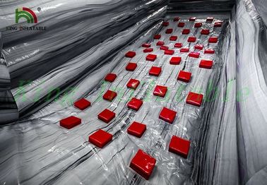 Nadmuchiwana, sucha zjeżdżalnia Rock Grey Double Lanes do klifu dla rozrywki