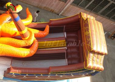 Outdoor Octopus nadmuchiwana łódź Dry Slide Z Tow Lane dla dzieci raj zabawy miasta