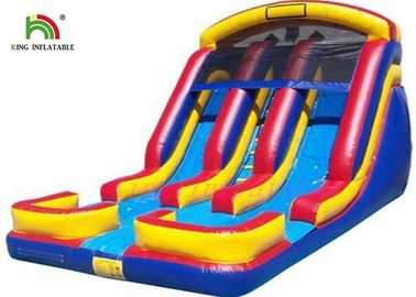 Giant Blue and White Inflatable Dry Slides Wodoodporna plandeka PCV do parku rozrywki