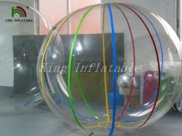 1.0mm PVC przezroczysty Walk On Water Nadmuchiwana piłka z niebieskimi strunami