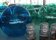 Niebieska 1.0 mm PVC lub TPU Water Walking ball / Water Ball Z pompą powietrza z atestem CE