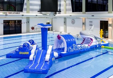 Shark Mini Blue Blow Up Water Park / Inflatable Multiplay Course dla dzieci
