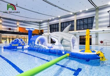 Shark Mini Blue Blow Up Water Park / Inflatable Multiplay Course dla dzieci