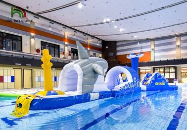 Shark Mini Blue Blow Up Water Park / Inflatable Multiplay Course dla dzieci
