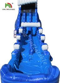 Blue Blow Up Sea Waves Zjeżdżalnia wodna Giant Double Lanes For Backyard