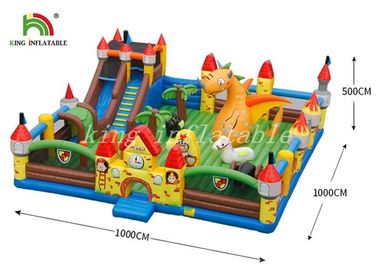 Outdoor Giant Inflatable Amusement Park Kolorowy plac zabaw PCV z plandeką