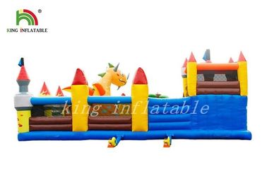 Outdoor Giant Inflatable Amusement Park Kolorowy plac zabaw PCV z plandeką