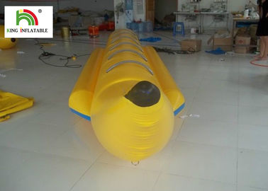 Yellow Inflatable Flying Fish Boats, Exciting Adults Aqua Surfing Boat