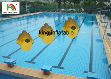Yellow Inflatable Flying Fish Boats, Exciting Adults Aqua Surfing Boat