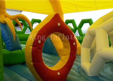 0,55 PVC Bramkarz Bouncer Castle Outdoor Inflatable Amusement Park