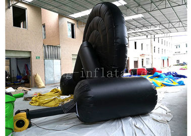 5 m * 4 m Air Black Inflatable Soccer Games For Training Player UL EN71