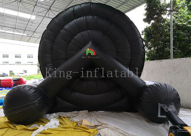5 m * 4 m Air Black Inflatable Soccer Games For Training Player UL EN71