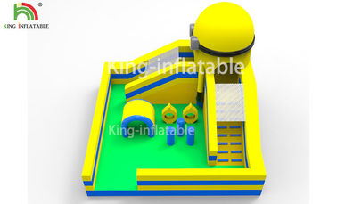 Yellow Minions Indoor Bouncy Dmuchany zamek do skakania Przeszkoda Dry Slide OEM
