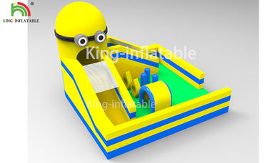 Yellow Minions Indoor Bouncy Dmuchany zamek do skakania Przeszkoda Dry Slide OEM