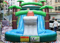 9 * 4 * 5 m Green Tree Family Inflatable Water Slide Kids Seaworld Backyard With Pool