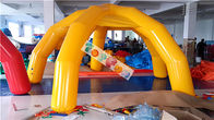 PVC Hot Air Sealed Inflatable Pająk Tent / Aightight Frame Posts Żółty namiot imprezowy