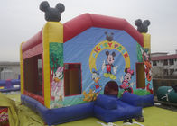 0.55mm PVC brezentowy zamek nadmuchiwany dom Bounce Mickey ze zjeżdżalnią i przeszkodą