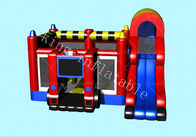 0.55mm Plandeka PCV dla dzieci FireTruck Tematyczny zamek do skakania
