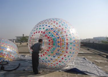 Color Dot Inflatable Zorb Ball Human Hamster Rolling ball Z kolorowym D-ringiem