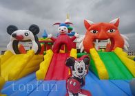PCV, nadmuchiwany brezentowy park rozrywki Myszki Mickey do zastosowań komercyjnych