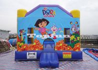 Inflatable Dora House Bouncer Combo, Commercial Skoki Zamki do wynajęcia / Wynajem