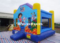 Inflatable Dora House Bouncer Combo, Commercial Skoki Zamki do wynajęcia / Wynajem