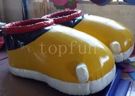 Żółty PVC nadmuchiwane buty do chodzenia Race Ciekawe nadmuchiwane boisko do piłki nożnej