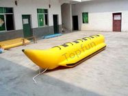 Yellow Waterproff Banana Inflatable Fly Fishing Boats With PVC Strong Protection Czarna listwa zderzaka