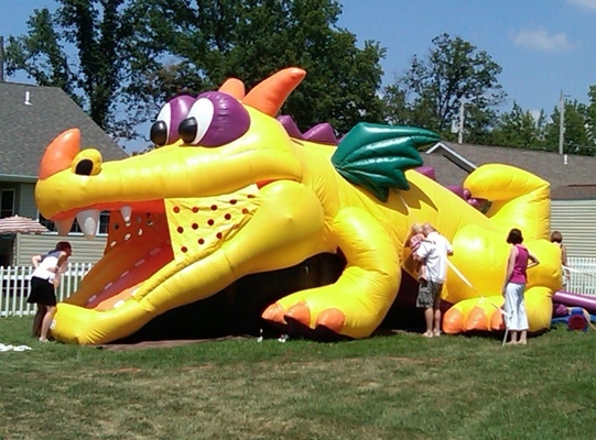 Big Dragon Inflatable Bouncer Castle Tor przeszkód dla dzieci