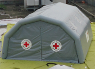 Szary nadmuchiwany namiot ratunkowy z PVC Medyczne tymczasowe schronienie na zewnątrz