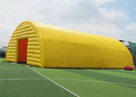 Żółta nadmuchiwana kopuła Namiot na imprezy komercyjne Powlekany PVC materiał plandekowy
