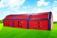 Duży namiot imprezowy z czerwoną nadmuchiwaną kopułą z oknem do celów komercyjnych