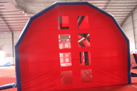 Duży namiot imprezowy z czerwoną nadmuchiwaną kopułą z oknem do celów komercyjnych