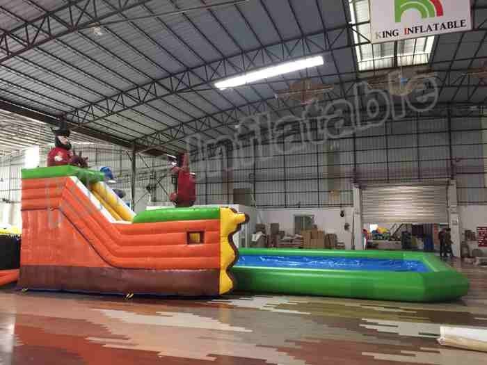 Park rozrywki Slide Trwała zabawa z dmuchaną wodą dla dzieci / dorosłych
