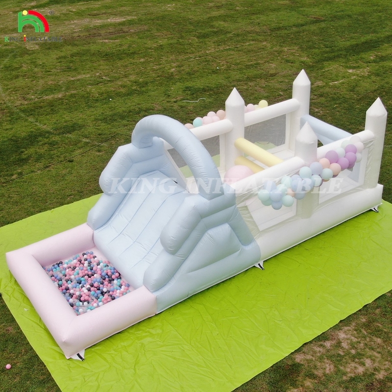 Wydmuchiwany bouncer Combo Obstacle Course Bounce Castle House With Slides Ball Pit Climbing Blower