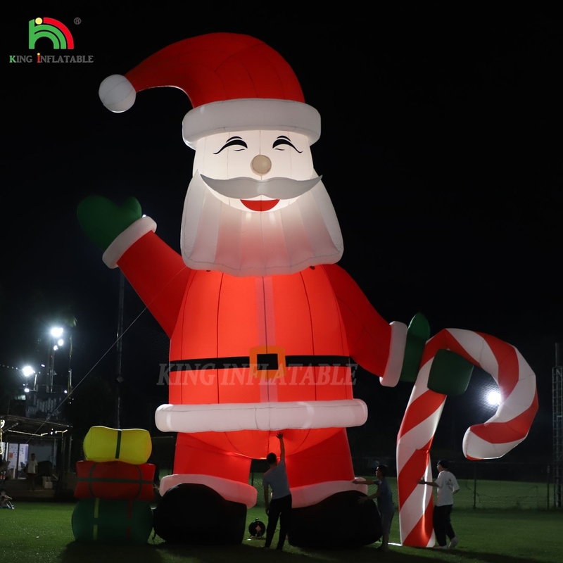 Świecący nadmuchowy ozdób Świętego Mikołaja 33ft Giant z LED światła na Święta ogród impreza dekoracja