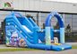 Durable PVC Inflatable Dry Slide Digital Printed Blue Oceanic With CE Blower