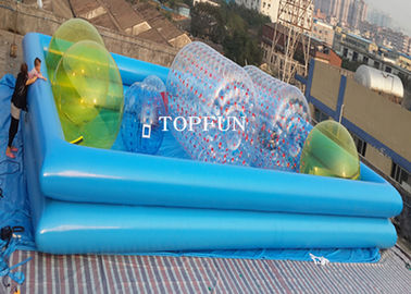 Niestandardowe podwójne rury Zabawny nadmuchiwany basen Wody Walking Ball Roller