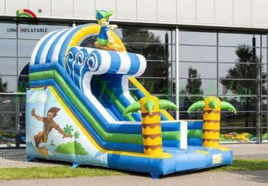 Tropical Inflatable Dry Slide, Surfing Happy Boy PVC Slide dla dzieci